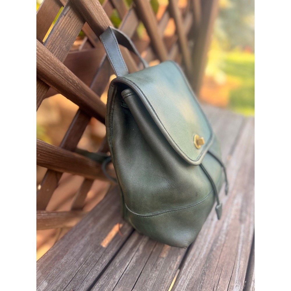 Coach Vintage Bottle Green Daypack Backpack 9960‎ Leather - Picture 3 of 10